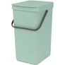 Kép 1/8 - Brabantia Sort & Go konyhai szemetes felnyitható fedéllel, fogantyúval szelektív és komposzt gyűjtéséhez, 16L - D méret, jáde zöld - 211867