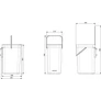 Kép 7/8 - 211867 Brabantia Sort &amp; Go konyhai szemetes felnyitható fedéllel CAD rajza.