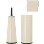 Kép 1/5 - Brabantia ReNew 3db-os WC pipere csomag, WC-kefe, WC-papír és tartalék WC-papír tartó, acél, világos bézs - 223280