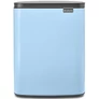 Kép 1/14 - Brabantia Bo Waste Bin hulladékgyűjtő felnyitható, Soft-Close fedéllel, műanyag tartály, 12L - C méret, acél, álomkék - 223563