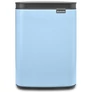 Kép 1/13 - Brabantia Bo Waste Bin hulladékgyűjtő felnyitható, Soft-Close fedéllel, fali/álló, műanyag tartály, 4L - A méret, acél, álomkék - 224003