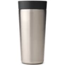 Kép 1/9 - Brabantia Make & Take Insulated Flask duplafalú termoszbögre 360ml, hideg és meleg italok számára, szivárgásmentes, snap lid fedél, r.m. acél, sötétszürke - 228681