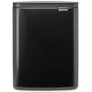 Kép 1/12 - Brabantia Bo Waste Bin hulladékgyűjtő felnyitható, Soft-Close fedéllel, műanyag tartály, 12L - C méret, acél, matt fekete - 230363