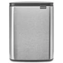 Kép 1/13 - Brabantia Bo Waste Bin hulladékgyűjtő felnyitható, Soft-Close fedéllel, műanyag tartály, 12L - C méret, r.m. acél, selyem ujjlenyomatmentes - 230486