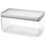 Kép 1/11 - Brabantia tárolóedény 1,5L, egymásra rakható, légmentes záródás, lapos, szögletes, világosszürke, átlátszó műanyag tartály - 230608