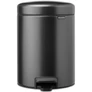 Kép 1/10 - Brabantia NewIcon pedálos hulladékgyűjtő szagmentesen záródó Soft-Close fedél, műanyag tartály, 5L - W méret, acél, magabiztos szürke - 233463