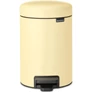 Kép 1/14 - Brabantia NewIcon pedálos hulladékgyűjtő szagmentesen záródó Soft-Close fedél, műanyag tartály, 3L - V méret, acél, kellemes sárga - 233760