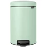 Kép 1/17 - Brabantia NewIcon pedálos hulladékgyűjtő szagmentesen záródó Soft-Close fedél, műanyag tartály, 12L - X méret, acél, jáde zöld - 233906