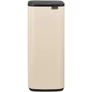 Kép 1/16 - Brabantia Bo Touch Bin nyomófedeles hulladékgyűjtő, karcsú, négyzetes forma, műanyag tartály, 30L - O méret, acél, világos bézs - 238222