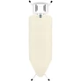 Kép 1/13 - Brabantia Solid Steam Iron Rest vasalódeszka 1240x450mm - C méret, fix vasalótámasz, D=22mm fehér váz, ekrü huzat - 238840