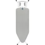 Kép 1/9 - Brabantia Solid Steam Iron Rest vasalódeszka 1240x450mm - C méret, fix vasalótámasz, D=22mm fehér váz, metalizált szürke huzat - 238864