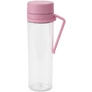 Kép 1/9 - Brabantia Make &amp; Take Water Bottle with Strainer vizespalack 500 ml, szűrőbetéttel gyümölcsök számára, fogantyúval, szivárgásmentes, műanyag, átlátszó/rózsaszín-lila - 241086