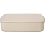 Kép 1/8 - Brabantia Make & Take Lunch Box Bento nagy méretű ételhordozó doboz, 2000 ml, kivehető belső elválasztó rekeszek, bepattintós (clip-on) záródás, BPA mentes műanyag, világos bézs - 241369