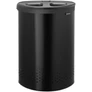 Kép 1/15 - Brabantia Laundry Bin Selector szennyestartó szellőző nyílásokkal, 2 részes tépőzáras szennyesgyűjtő zsák, ovális forma, nagy méret 55L (2x27,5L), műanyag fedő, acél, sötétszürke - 242366