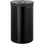 Kép 1/12 - Brabantia Laundry Bin szennyestartó szellőző nyílásokkal, tépőzáras, mosható szennyesgyűjtő zsák, henger forma, nagy méret 60L, műanyag fedő, acél, sötétszürke - 242380