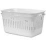 Kép 1/7 - Brabantia Collect-It Laundry Basket 2db-os szennyeskosár szett, 2x40L, fogantyúkkal, szellőző nyílásokkal, újrahasznosított műanyag, fehér - 247828