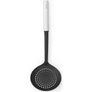 Kép 1/4 - Brabantia Profile Cook & Serve szűrőkanál, tapadásmentes, hőálló, r.m. acél markolat, műanyag fej, selyem matt, fekete - 250583