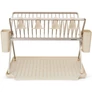 Kép 1/14 - Brabantia SinkSide Foldable Dish Drying Rack összecsukható edényszárító állvány, nagy méretű, 2db evőeszköztartó, világos bézs, 510x420 mm - 252105