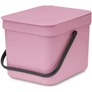 Kép 1/14 - Brabantia Sort & Go konyhai szemetes felnyitható fedéllel, fogantyúval szelektív és komposzt gyűjtéséhez, 6L - S méret, rózsaszín-lila - 255441