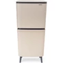 Kép 1/13 - Brabantia SortUp Recycle Bin Hi 2 szintes szelektív hulladékgyűjtő torony lábakon, felhajtható fedéllel, 20+25L - J méret, műanyag, világos bézs - 275005