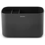 Kép 1/13 - Brabantia ReNew Bathroom Caddy kozmetikai rendszerező, elválasztó betétekkel, csepptálcával, csúszásmentes talppal, műanyag, sötétszürke - 280085