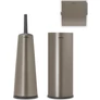 Kép 1/5 - Brabantia ReNew 3db-os WC pipere csomag, WC-kefe, WC-papír és tartalék WC-papír tartó, acél, platinaszürke - 280641