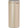 Kép 1/20 - Brabantia Touch Bin New Soft-Touch nyomófedeles hulladékgyűjtő belső tartállyal, kerek, 30L - G méret, acél, aranyfényű - 304507