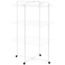 Kép 1/10 - Brabantia HangOn Tower Drying Rack 3 szintes ruhaszárító torony kerekekkel, 23m szárítási hossz, 25kg teherbírás, összecsukható, acél, fehér - 306303