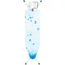 Kép 1/9 - Brabantia Steam Iron Rest vasalódeszka 1240x380mm - B méret, kinyitható vasalótámasz, D=22mm fehér váz, jeges víz huzat - 310102