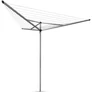 Kép 1/14 - Brabantia Rotary Essential kerti ruhaszárító állvány 30m, 3 ágú, UV-álló, D=35mm, betonalapba rögzítendő műanyag konzollal, metál szürke - 310645