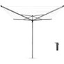 Kép 1/17 - Brabantia Rotary Essential kerti ruhaszárító állvány 40m, UV-álló, D=35mm, betonalapba rögzítendő műanyag konzollal, metál szürke - 310669