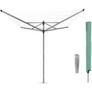 Kép 1/10 - Brabantia Rotary Dryer Lift-O-Matic kerti ruhaszárító 50m, UV-álló, forgatható, D=45mm, állítható magasság, rögzítése földbe szúrható fém konzollal, védőzsákkal, metál szürke - 310966