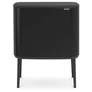 Kép 1/12 - Brabantia Bo Touch Bin nyomófedeles szelektív hulladékgyűjtő, magasított, lábakon álló, műanyag tartály, 11+23L - X+J méret, acél, matt fekete - 316203