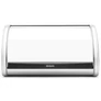Kép 1/8 - Brabantia Roll Top kenyértartó halkan záródó, befelé gördülő fedéllel, 316mm széles, 1 kenyérhez, ívelt forma, r.m. acél, fényes - 339585