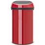 Kép 1/7 - Brabantia Touch Bin nyomófedeles hulladékgyűjtő XXL, 60L - H méret, érzéki vörös acél test, érzéki vörös fedő - 402487