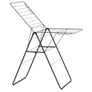 Kép 1/9 - Brabantia HangOn Drying Rack ruhaszárító állvány, 20m szárítási hossz, 6db ruhaakasztó kampó, 12kg teherbírás, összecsukható, acél, matt fekete - 403408