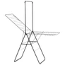 Kép 1/11 - Brabantia HangOn Drying Rack ruhaszárító állvány, 25m szárítási hossz, felhajtható vállfa tartórúddal, 8db ruhaakasztó kampó, 12+10kg teherbírás, összecsukható, acél, matt fekete - 403521