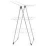 Kép 1/9 - Brabantia Tower Drying Rack 3 szintes ruhaszárító állvány kompakt kialakítással a szűkös helyekre, 23m szárítási hossz, 20kg teherbírás, összecsukható, acél, metál szürke - 476648