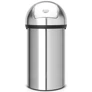 Kép 1/19 - Brabantia Push Bin nyomófedeles hulladékgyűjtő XXL, 60L - H méret, r.m. acél, selyem - 484520