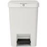 Kép 1/4 - Brabantia StepUp pedálos kuka hulladéktípus jelölő ablakkal, lecsapódásgátló fedél, 25L - J méret, 91% újrahasznosított műanyag, világosszürke - 800207