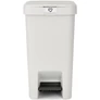 Kép 1/14 - Brabantia StepUp pedálos kuka hulladéktípus jelölő ablakkal, lecsapódásgátló fedél, 16L - D méret, 91% újrahasznosított műanyag, világosszürke - 800221