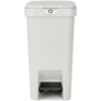 Kép 1/14 - Brabantia StepUp pedálos kuka hulladéktípus jelölő ablakkal, lecsapódásgátló fedél, 10L - C méret, 91% újrahasznosított műanyag, világosszürke - 800245