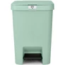 Kép 1/15 - Brabantia StepUp pedálos kuka hulladéktípus jelölő ablakkal, lecsapódásgátló fedél, 25L - J méret, 91% újrahasznosított műanyag, jáde zöld - 800283