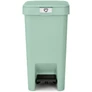 Kép 1/18 - Brabantia StepUp pedálos kuka hulladéktípus jelölő ablakkal, lecsapódásgátló fedél, 10L - C méret, 91% újrahasznosított műanyag, jáde zöld - 800368