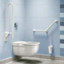 Kép 5/6 - Az igényes akadálymentes WC-k kellékei a meleg tapintású NylonClean mozgássérült kapaszkodók.