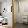 Kép 3/5 - Kollégiumi zuhanyzóba szerelt DELABIE zuhanyfal.