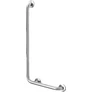 Kép 1/2 - L-alakú mozgássérült kapaszkodó 400x800mm, jobbos, szemből nézve a WC bal oldalára kerül, r.m. acél, selyem