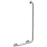 Kép 1/2 - Fordított L-alakú mozgássérült kapaszkodó 400x800mm, balos, szemből nézve a WC jobb oldalára kerül, r.m. acél, selyem