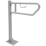 Kép 1/5 - Állványos felhajtható kapaszkodó WC-papír tartóval, r.m. acél, selyem, D=32mm, L=700mm