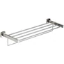 Kép 1/2 - Rácsos törölközőtartó alsó akasztórúddal, 457 mm széles, 210 mm mély, rozsdamentes acél, fényes felület, INOX